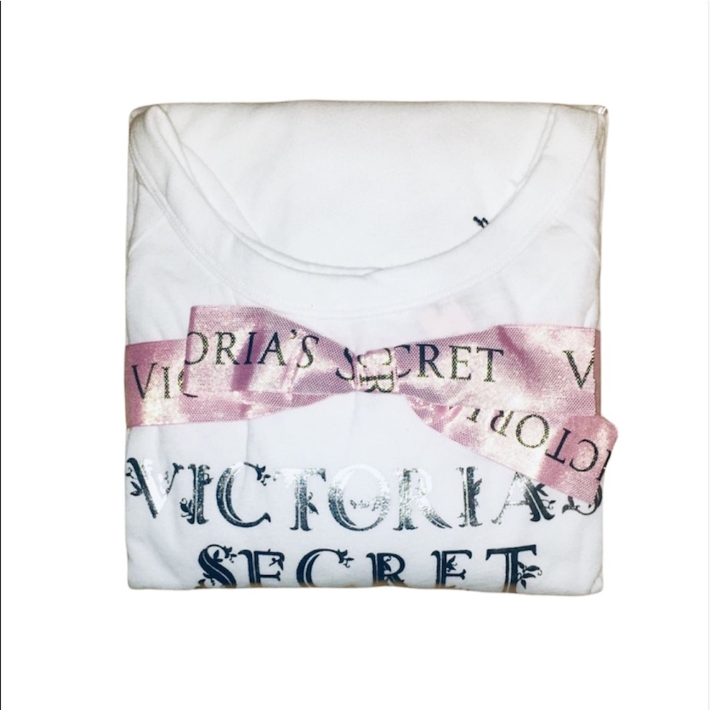 NWT Rare 🔥 Victoria’s Secret Sleep: Small & Large White Short Sleeve Sleep Tee